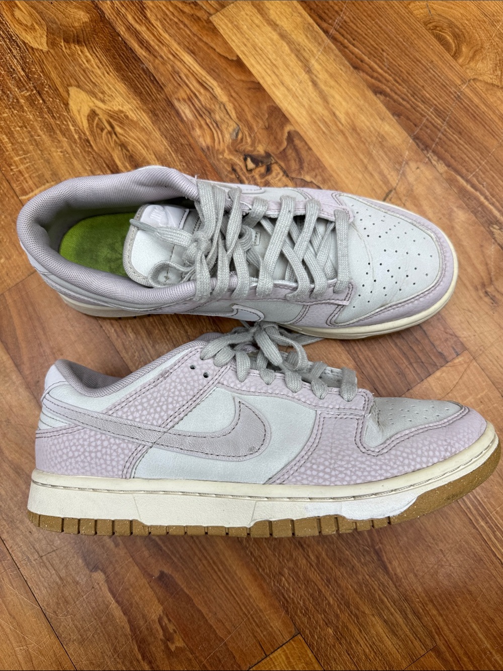 Lavender pinkish Nike Dunks